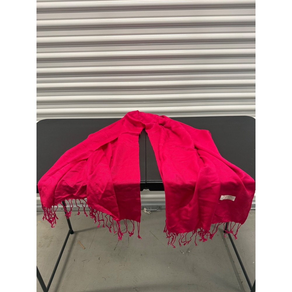 Pashmina Hot Pink Magenta Fringe Scarf Shawl Wrap Viscose Blend